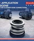 PS-200 AS-200 5/8 Inch Shaft Seal Kit For Aqua-Flo XP2 Pool Pump Replacement, plug-in seal shown with pool pump assembly