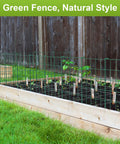 20ft Green Garden Fence Panels For Dogs And Small Animals, Easy Install Rustproof Welded Wire Border around raised garden bed
