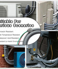Six Foot AC Whip Kit With 3/4 Inch Non Metallic Liquid Tight Conduit And 8/3 Gauge Wires installed on HVAC systems outdoors