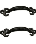 4.5 Inch Fleur De Lis Cabinet Pull Handle Black Finish Decorative Hardware For Cabinets Drawers Doors Gates Dresser Authentic Design