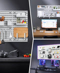 4 Pack White Pegboard Panels for Walls Heavy Duty PP Plastic Pegboard Wall Organizer for Home, Garage, and Office
