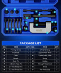 20 Piece Motorcycle Chain Tool Kit with Powder Coated C Frame and 5 Pins Pre Press Cap Pro Grade Heavy Duty Chain Breaker and Rivet Tool