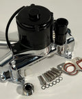 Badass High Flow Aluminum Electric Water Pump For Ls1 Ls2 Ls3 Ls6 Engines Featuring Chrome Polished Finish And Direct Bolt On Track Ready 35 Gpm Upgrade For Street Cars with black motor and chrome body