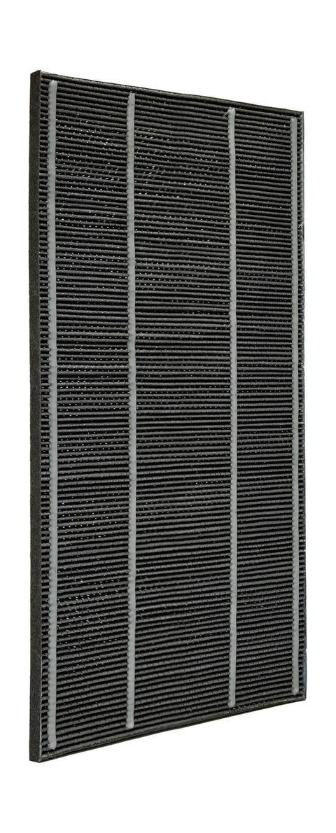 Activated Carbon Replacement Filter KC860U for Plasmacluster Air Purifier, black rectangular panel with vertical grooves