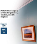 Picture Rail Hanging System Kit Five Pack Gallery Set With White Picture Rail Molding Hooks Invisible Wire Art Display