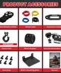 4500 Lb ATV UTV Winch Kit With 50 Foot Synthetic Rope Wireless Remote And 12V Motor Beefy Heavy Duty Off Road Tow Winch For Mud Sand Rocks And Tough Trail Recovery accessories