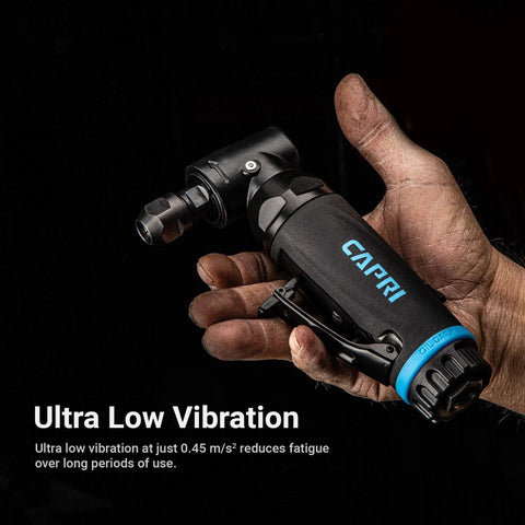 Heavy Duty 1 HP Air Die Grinder Set With Built In Regulator Featuring Ready To Roll 23000 RPM Straight And 18000 RPM Angle Pneumatic Grinders in hand
