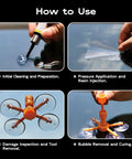 Windshield Chip And Crack Repair Kit With Glass Repair Resin, Rapid Fix For Bullseye And Star Cracks, Includes Suction Base for step-by-step use