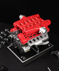 Metal V12 Engine Model Kit That Actually Runs With Electric Drive Over 800 Premium Aluminum And Steel Pieces DIY STEM