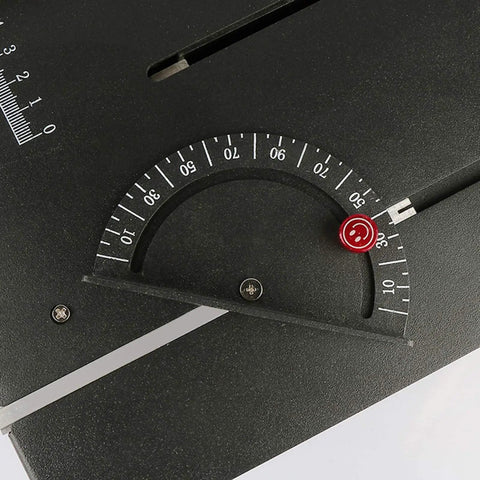 Crisp laser scale for Rock Solid 24V Micro Table Saw, precise measurement indicator for accurate cuts and woodworking.