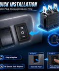 Three Pin Three Position R19A Double Sided Self Reset Switch For Vehicle Lighting And Control Panels Auto Reset 6A At 250VAC Fits 13mm By 19mm Holes For 120V To 125V Systems, dash panel install