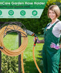 Heavy Duty Garden Hose Holder With Freestanding Steel Frame Holds Up To 160 Feet Of Hoses 4 Spikes Hose Reel with user