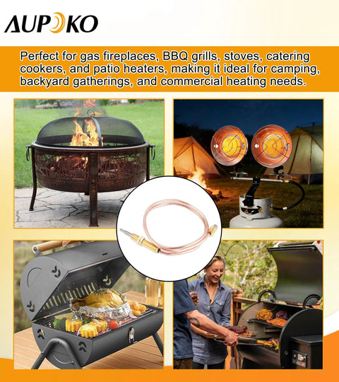 High Quality 24 Inches Long Gas Fireplace Thermocouple With M8x1 Nut And Head Tip for BBQ, fire pit, and heater use