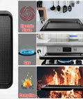 17 Inch Stove Top Griddle For Gas Stoves With Warp Resistant Nonstick Surface on electric, gas, campfire setups