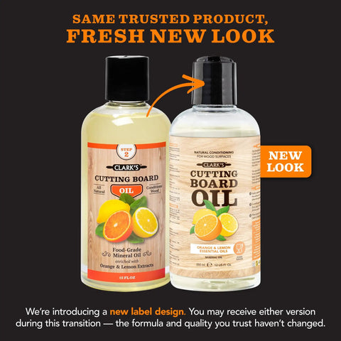 Cutting Board Oil With Lemon And Orange Oils Food Grade Mineral Oil For Cutting Boards And All Wood Surfaces Keeps Your Boards Looking Fresh Restores And Protects Butcher Block Nourishing Conditioner 12 Oz new and old label bottle