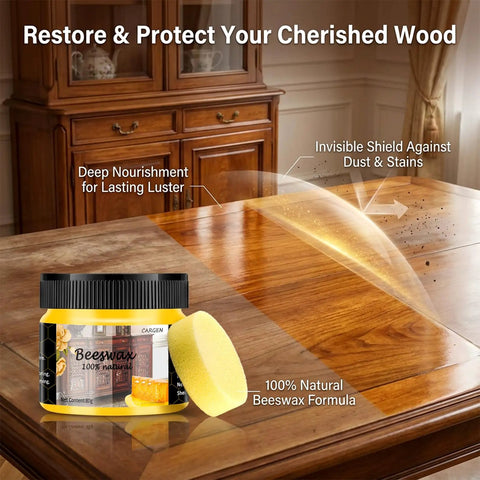 Beeswax Wood Seasoning Set Three Pack Natural Furniture Polish For Wood Revives Dull Surfaces Deepens Grain On Table