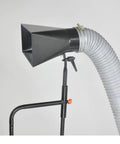 Hose attachment of Portable 1 HP Dust Collector For Small Shops No Nonsense With 2 Micron Cloth Bag 660 CFM Performance 4 Inch Dust Port
