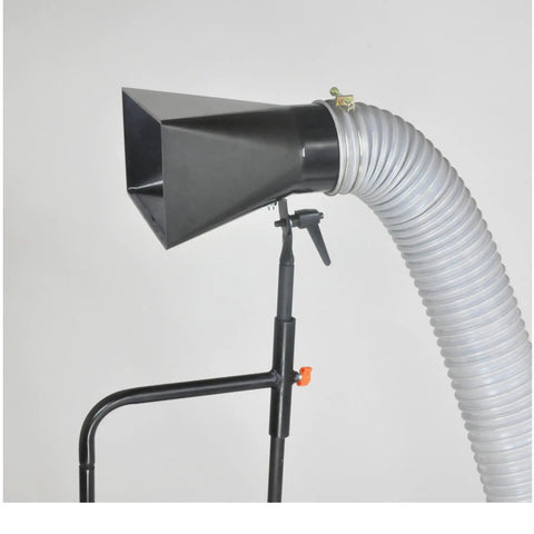 Hose attachment of Portable 1 HP Dust Collector For Small Shops No Nonsense With 2 Micron Cloth Bag 660 CFM Performance 4 Inch Dust Port
