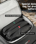40L Outdoor Drone Backpack With DIY One Piece Partition Ultra Roomy Space showing battery storage compartment.