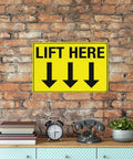 8 By 12 Inch Equipment Guidance Sign Built Tough From Rust Resistant Aluminum With UV Protection on a brick wall