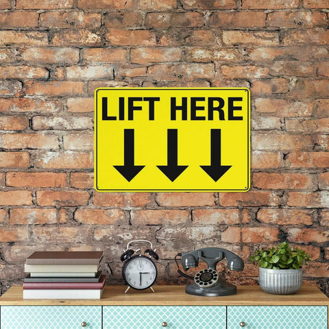 8 By 12 Inch Equipment Guidance Sign Built Tough From Rust Resistant Aluminum With UV Protection on a brick wall