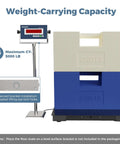 Heavy Duty 36 By 36 Inch Industrial Floor Scale With Digital Indicator, 5000 Lb Capacity, Durable Carbon Steel Platform, Diamond Plate Surface