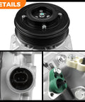 Ready To Roll Ac Compressor With Clutch For Toyota Camry Rav4 Sienna, showing detailed metal components and connectors.