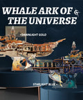 3D Wooden Puzzle For Adults Whale Ark Model With Mechanical Motion And Ocean Sounds DIY Building Kit For Creative Home Decor And STEM Projects In Starlight Blue, Eight To Ten Hours Assembly, Challenging Yet Rewarding. whale ark wooden model in dawnlight gold and starlight blue