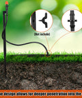 All In One Drip Irrigation Kit 25 Pack With 360 Degree Micro Spray Heads, 12 Inch Stakes, And 16 Inch 1/4 Inch Tubing installation