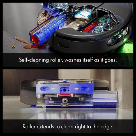 Spot Plus Scrub AI Wet And Dry Robot Vacuum with AI Spill Detection Self Cleaning Wet Roller, edge cleaning view