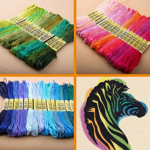 Premium Rainbow Embroidery Thread 140 Piece Friendship Bracelet Floss Kit Smooth Cotton Yarn Bright Vibrant Non Fading Tones Top Shelf Supplies Ultimate Handmade Craft Gear