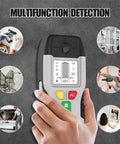 6 in 1 Stud Finder Wall Scanner, Electronic Center and Edge Detector with HD LCD Display used for various detection tasks.