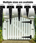 Multiple sizes of gate hinges including 10 Inch T Strap Shed Door Hinge Heavy Duty 2 Pack Gate Hinge For Barn Fence Farm Exterior Interior Doors