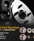 Front Wheel Hub Bearing Assembly Set Of 2 For Honda Accord 2013-2017 And Acura TLX 2015-2019 Direct Fit OE Replacement