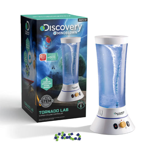 Tornado Lab STEM Kit With 5-Speed Cyclone Controller for Hands-On Meteorology And Atmospheric Physics Experiments shown with box
