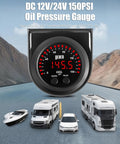 Digital oil pressure gauge kit with LED readout for vehicles