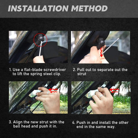 Installation guide for Rear Hatch Lift Supports For Suburban Tahoe Yukon SUVs 07-14 Left And Right Gas Springs Liftgate Shocks