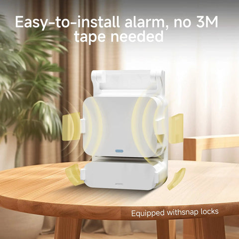 Garage Door Sensor Bracket For Entry Sensors Durable Mount With Pre Installed Tape And Screws No Fuss Install Easy To Use Garage Door Sensor Holder Compatible With Door And Alarm Contact Sensors white bracket on table with snap locks