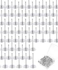 One Hundred One Piece Heavy Duty Upholstery Tacks Set Featuring Smooth Silver Flat Tops And Sturdy Storage Container built tough for DIY projects.