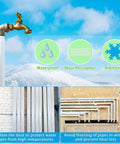 10 Pack Self Adhesive Pipe Insulation Foam Tubes With Aluminum Foil Wraps For Spigots And Outdoor Pipes, Winter Freeze Protection