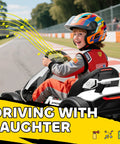 Child riding Dual Motor 24V Electric Go Kart For Kids 6-12 With Adjustable Seat Drift Mode Slow Start Lights Music