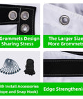 Thicker Golf Impact Screen With Probe And Snap Hooks And Grommet Holes for easy indoor outdoor installation detail