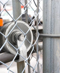 5 Inch Pipe Track Gate Rollers for Chain Link Sliding Gates Heavy Duty Wheels to Fit 1 7 8 Inch Posts Installed on Fence