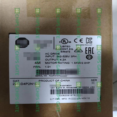 Label on box for New In Box 22F D4P2N103 4M 1.5kW 2HP AC Drive Frequency Inverter VFD 22FD4P2N103 One Piece Ready For Industrial Use
