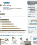 Contemporary Polished Nickel And Golden Champagne Cabinet Knob For Cabinets And Furniture, Esquire Series 2 And Five Eighths Inch Diameter Drawer Knob, Sleek Modern Hardware, 1 Pack; shown with coordinating pulls and bath accessories.