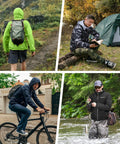 Packable Mens Rain Jacket With Reflective Zipper Ultralight Waterproof Windbreaker in outdoor cycling, hiking, and fishing