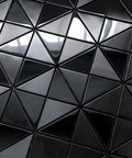 Stainless Steel Backsplash Tiles Peel And Stick 10 Sheets With 3D Brushed Windmill Pattern In Black for Kitchen Bathroom or Fireplace Wall.