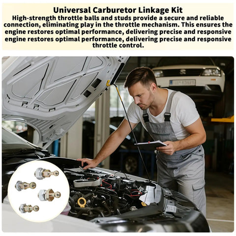 20-2 Throttle Ball Assortment For Carburetor Linkage Kit With Cadmium Plated Steel Construction Ideal For Connecting Rods To Throttle Bodies In Automotive Projects, cadmium plated steel throttle balls in car engine bay