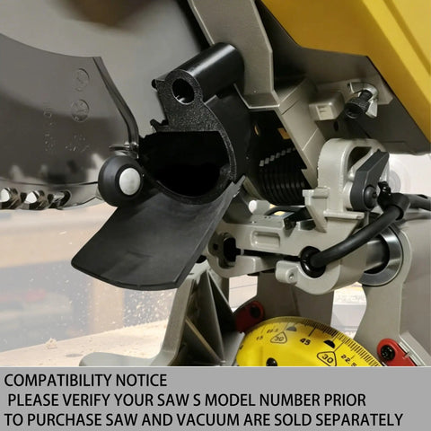 Dust Collection Adapter For 12 Inch Sliding Miter Saws With Vacuum Hose Connector Upgraded Dust Port Installed on Saw