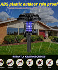 4 Pack Solar Bug Zapper Lights Waterproof Mosquito Killer Outdoor Bug Zappers For Moths Gnats Flies Indoor Outdoor Garden Patio Purple And White Solar Powered No Outlet Needed For Easy Backyard Control